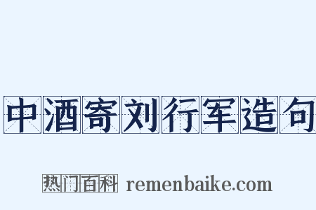 中酒寄刘行军造句是什么意思的图片